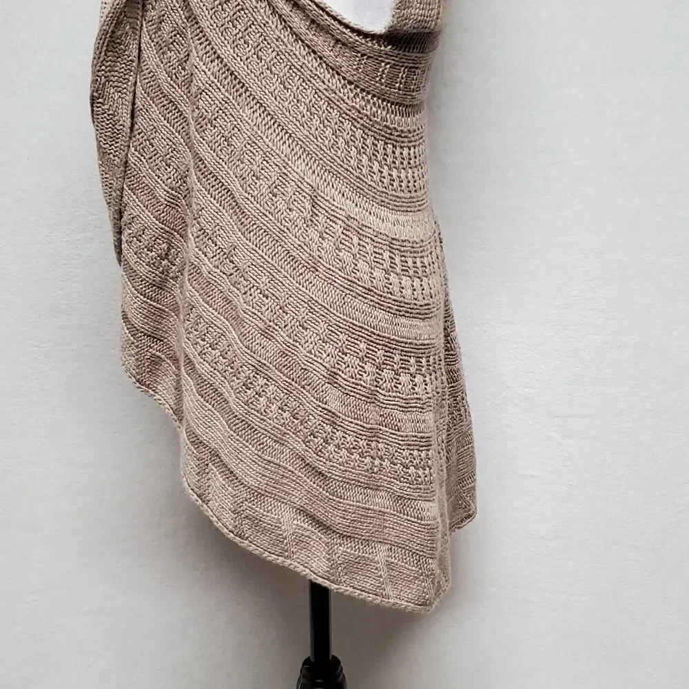 STITCH Fix Market & Spruce Boho Multi-Knit Sleeveless Round Open Front Cardigan